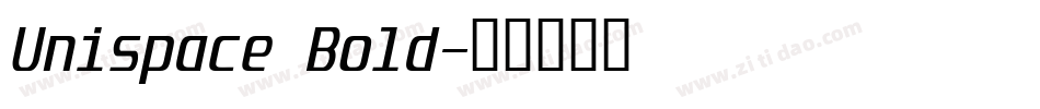 Unispace Bold字体转换